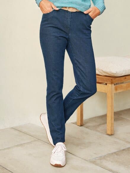 Komfortbund-Bequemjeans Mid Blue