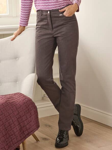 5-Pocket-Jeans Pfirsichweich Schokolade