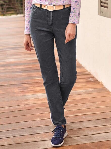 Komfortbund-Bequemjeans Dark Grey