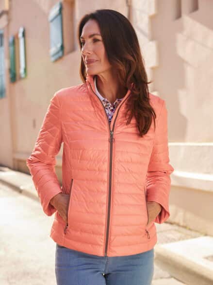 Steppjacke leicht tailliert papaya