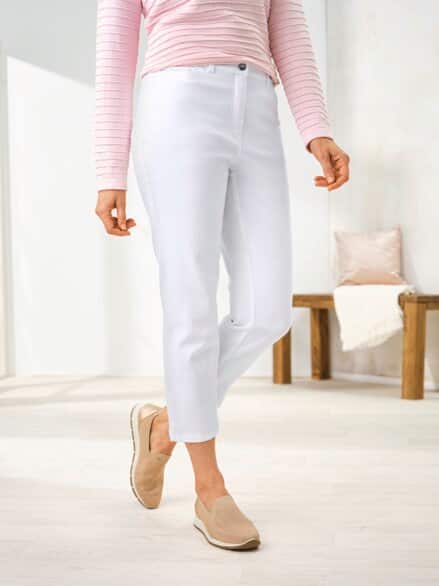 7/8 Bequembundjeans Soft-Denim Weiß 7/8 Bequembundjeans Soft-Denim Weiß