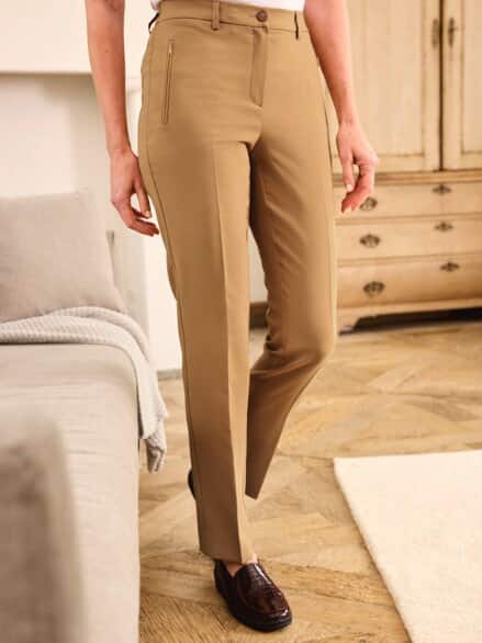 Bügelfrei-Stretch-Hose Toffee