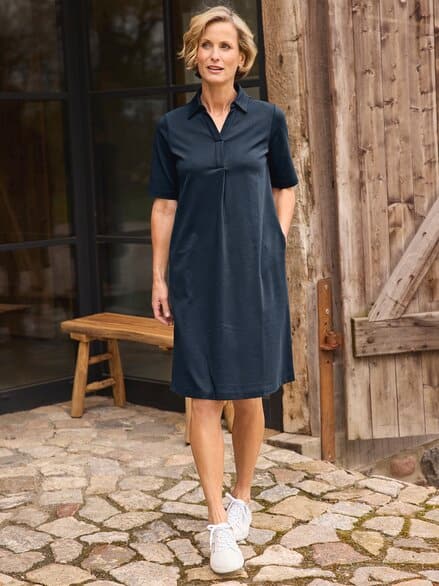 Polokleid Baumwolle Marine