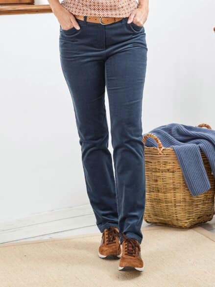 Baumwoll-Cordhose Thermo Marine