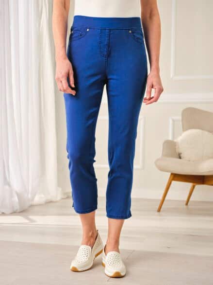 7/8 Bequembundhose Powerstretch Royalblau