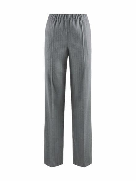 Flanell-Schlupfhose Nadelstreifen Anthrazit/Schwa