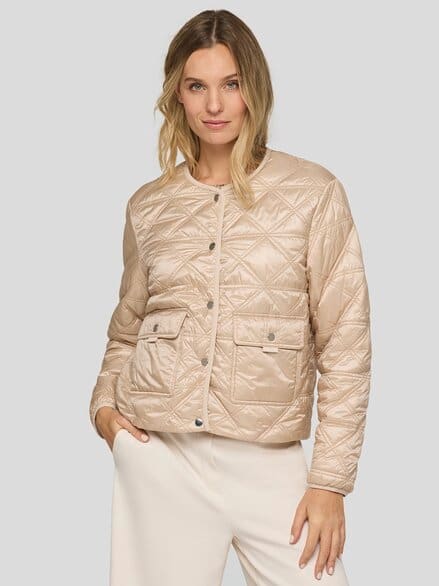 Rabe Kurz-Steppjacke kragenlos Cappuccino