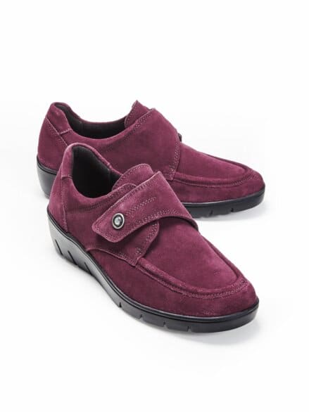 Keilabsatz-Klettschuh Supersoft Bordeaux
