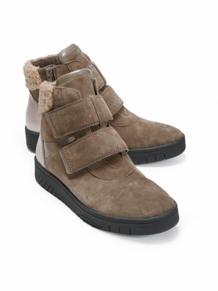 Waldläufer Klett-Bootie Taupe