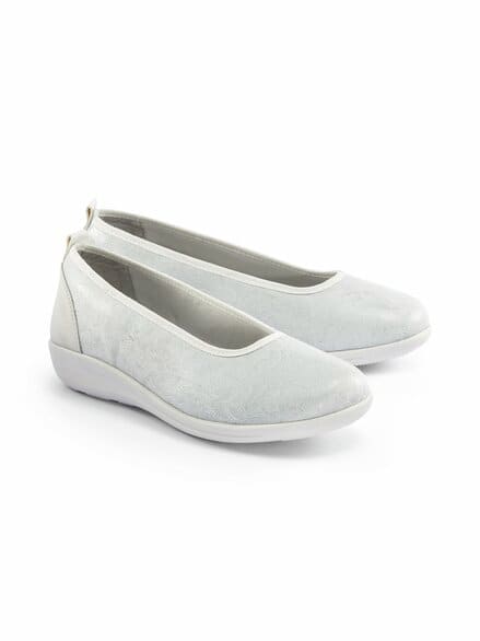 Hallux-Ballerina Komfortweite Weiss