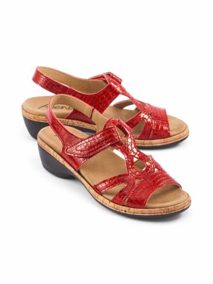 City-Sandale Keilabsatz Rot City-Sandale Keilabsatz Rot