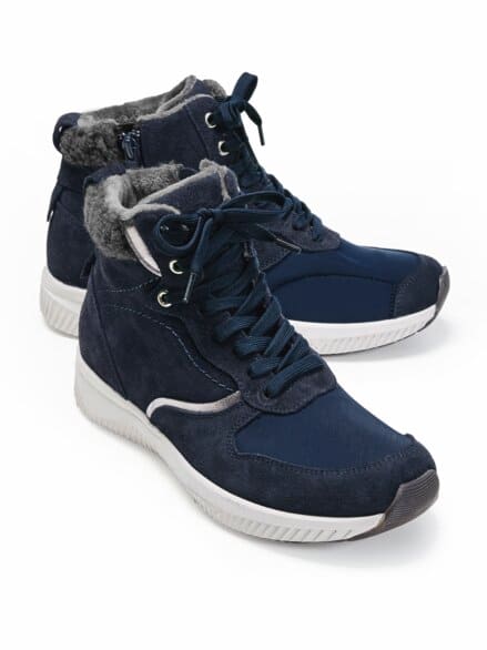 Hallux-Sneaker-Bootie Extraweit Dunkelblau