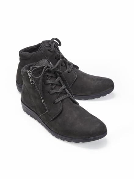 Reißverschluss-Bootie Rutschsicher Schwarz Reißverschluss-Bootie Rutschsicher Schwarz