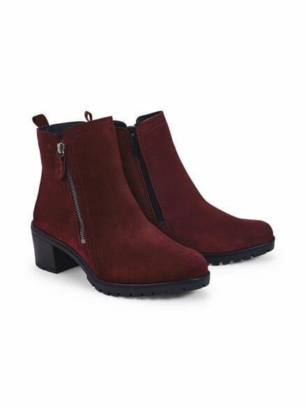Hallux-Absatz Stiefelette Comfort Bordeaux