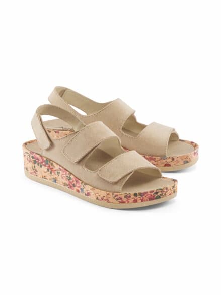 3er-Klettsandale Memory Beige