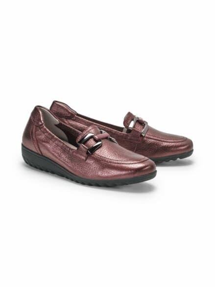 Hirschleder-Slipper Komfort Chic Bordeaux Hirschleder-Slipper Komfort Chic Bordeaux