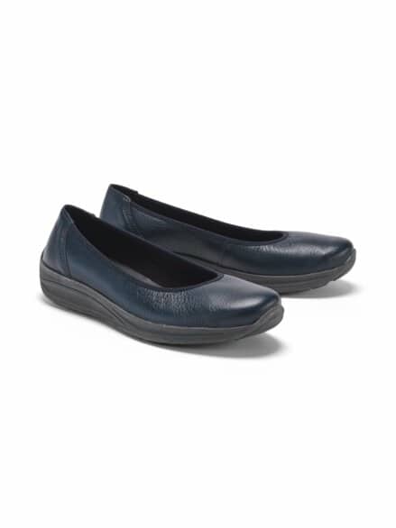Hirschleder-Ballerina Blau