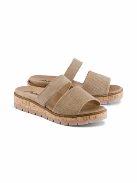 Hallux-Pantolette Weichfußbett Taupe