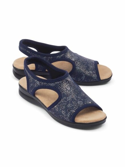 Hallux-Sandale Superstretch Blau metallic