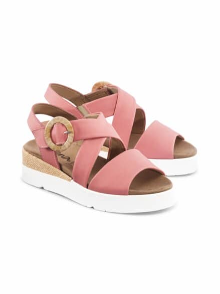 Hallux-Klettsandale Keilabsatz Rosé-Apricot Hallux-Klettsandale Keilabsatz Rosé-Apricot