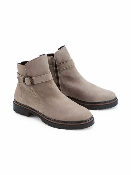Hallux-Stiefelette Komfortleicht Beige