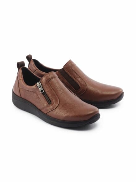 Hirschleder-Slipper Komfort Cognac