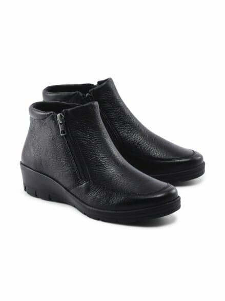 Hallux-Hirschleder Bootie Thermo Schwarz Hallux-Hirschleder Bootie Thermo Schwarz