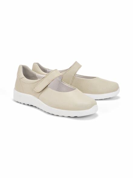 Hallux-Hirschleder BallerinaKomfort Beige