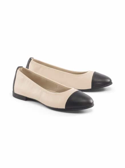 Hallux-Ballerina Coco Beige-Schwarz Hallux-Ballerina Coco Beige-Schwarz
