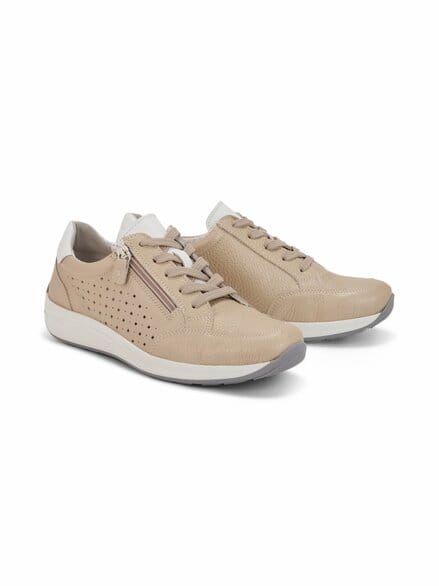 Hirschleder-Schnürer Luftkomfort Beige