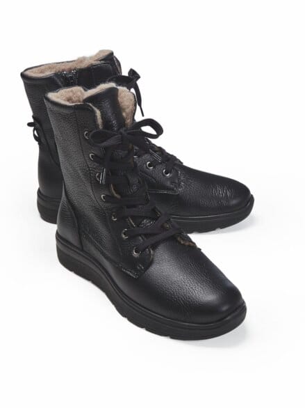 Hallux-Hirschleder Bootie Schwarz