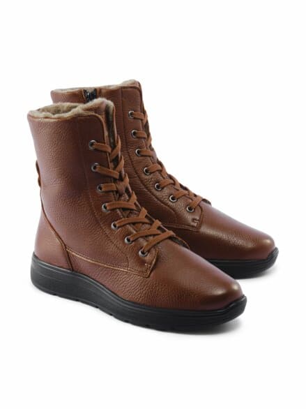 Hallux-Hirschleder Bootie Cognac