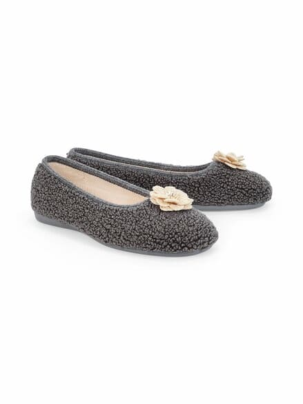 Varomed-Hallux-Hausschuh-Ballerina Grau