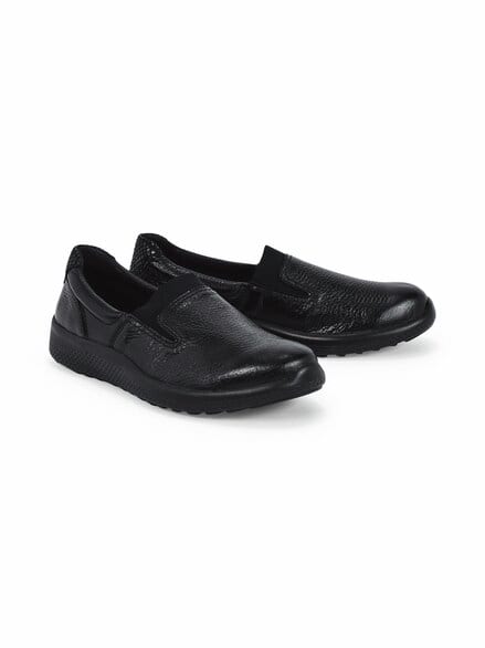 Hallux-Hirschleder Komfortslipper Schwarz Hallux-Hirschleder Komfortslipper Schwarz