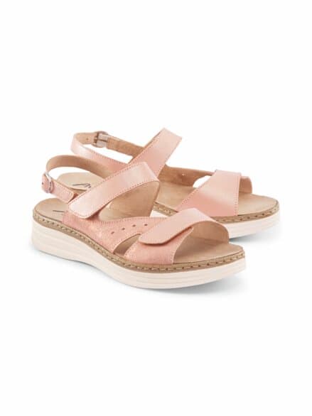 2er Klettsandale Rutschsicher Rosé-Schimmernd