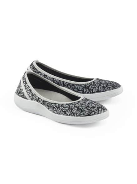 Hallux-Softslipper Naturform Schwarz-Weiß