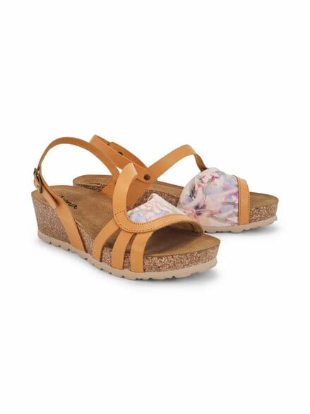 Hallux-Sandale Keilabsatz Orange