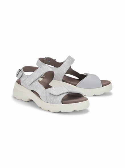 Hallux-Klett Sandale Superstretch Silber