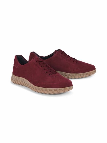 Hallux-Komfortschnürer Ziegenleder Bordeaux