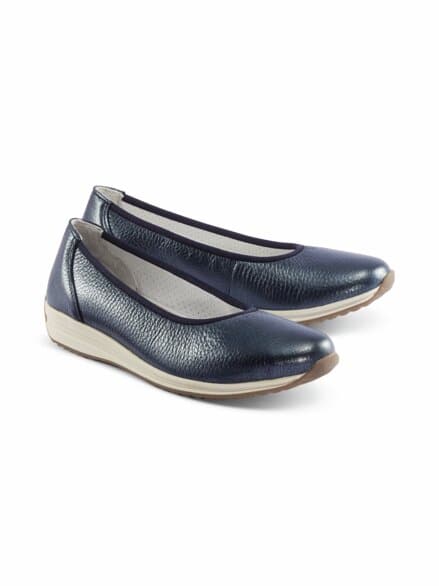 Hirschleder-Ballerina Marine Hirschleder-Ballerina Marine