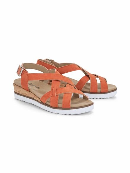 Riemen-Sandale Sitzfest Orange
