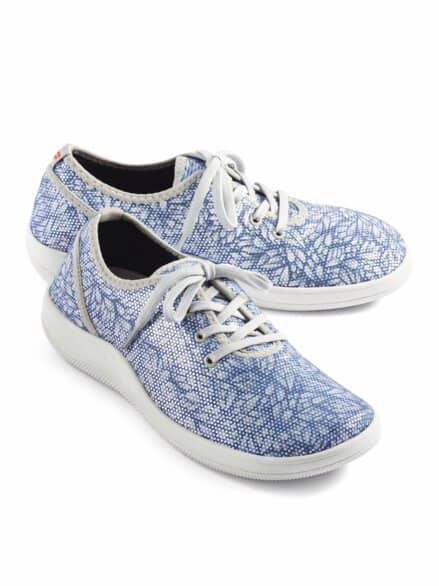 Hallux-Softschnürer Naturform Blau-Weiß