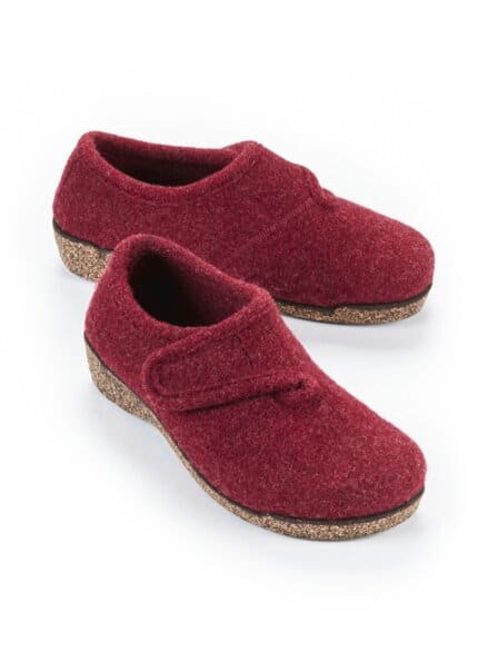 Filz-Klettslipper Federleicht Bordeaux Filz-Klettslipper Federleicht Bordeaux