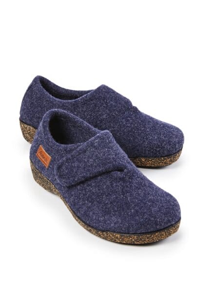 Filz-Klettslipper Federleicht Blau Filz-Klettslipper Federleicht Blau