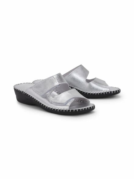 Supersoft-Pantolette Silber