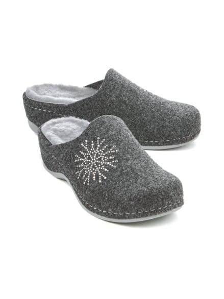 Lammfell-Pantolette Rückenfit Anthrazit Lammfell-Pantolette Rückenfit Anthrazit