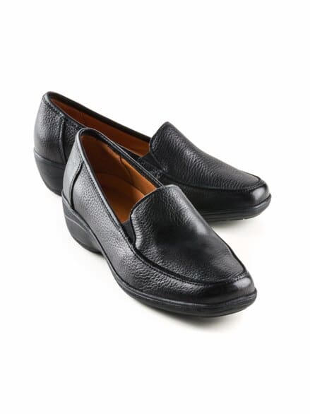 Hirschleder-Slipper Schwarz Hirschleder-Slipper Schwarz