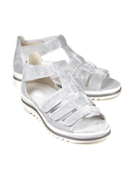 Waldläufer-Luftpolster-Sandale Rom Silber metallic