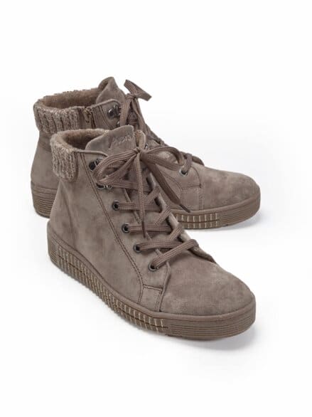 Thermo-Boots Reißverschluss Taupe