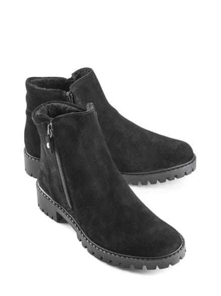 Hallux-Stiefelette Kuschelweich Schwarz
